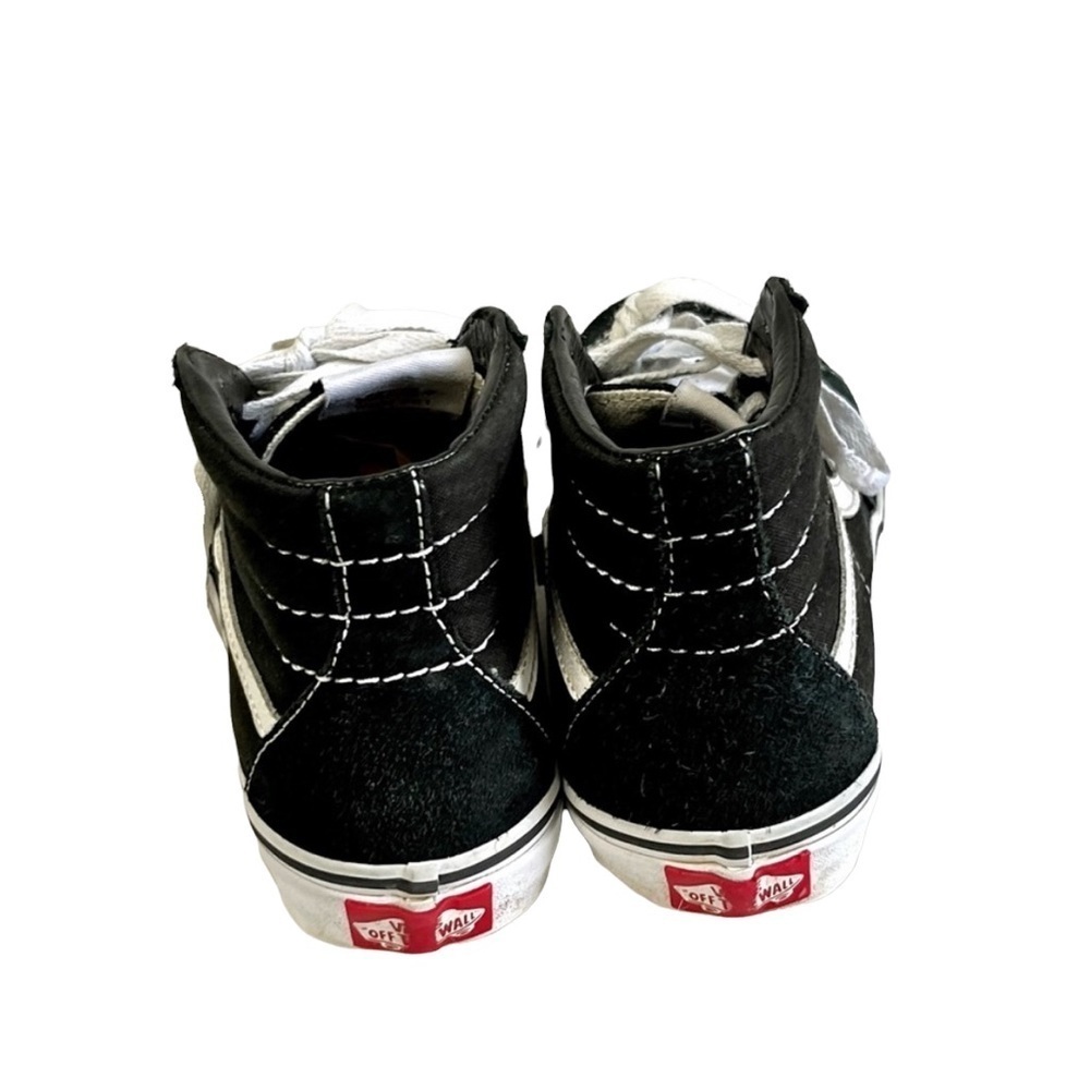Kid’s Hightop Sk8 Vans Sz 3.5 Black/White Suede - Picture 3 of 5